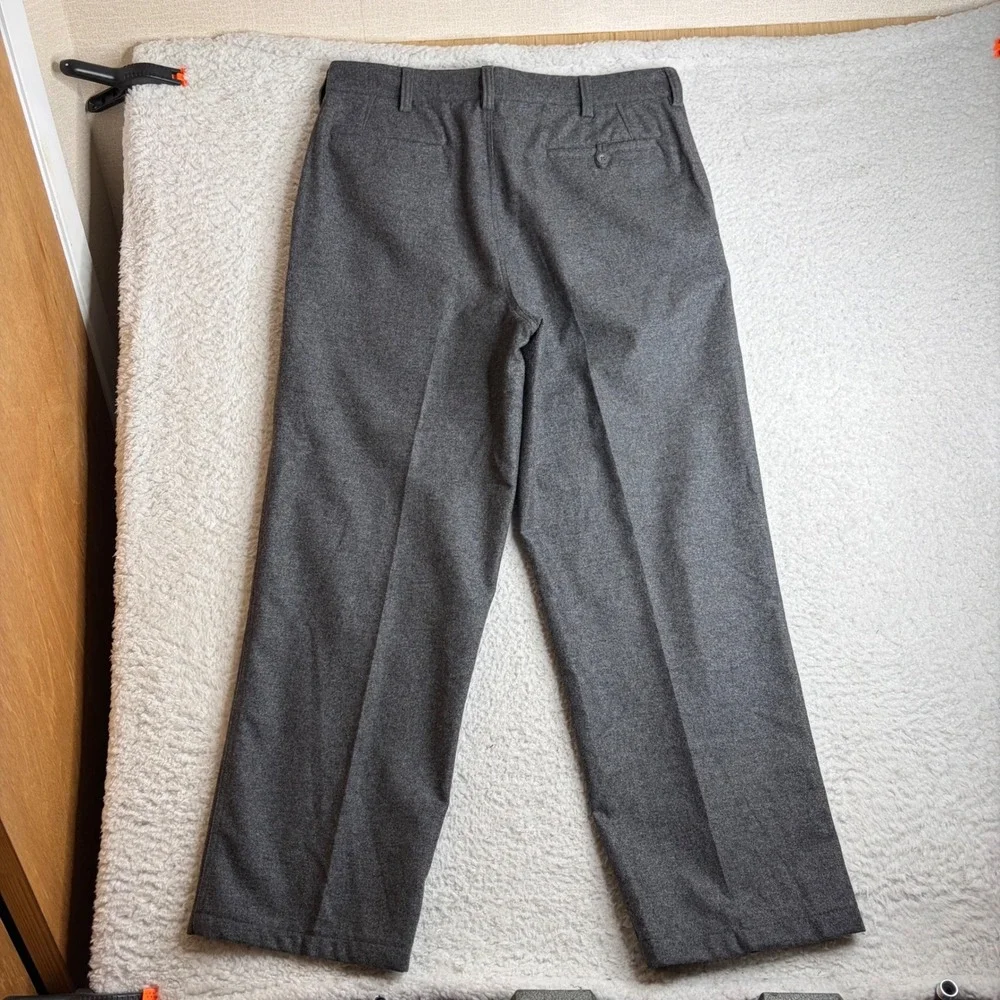 Gap Mens Recycled Wool Dress Pants 38x32 (36x31) Gray loose fit Trousers 122943